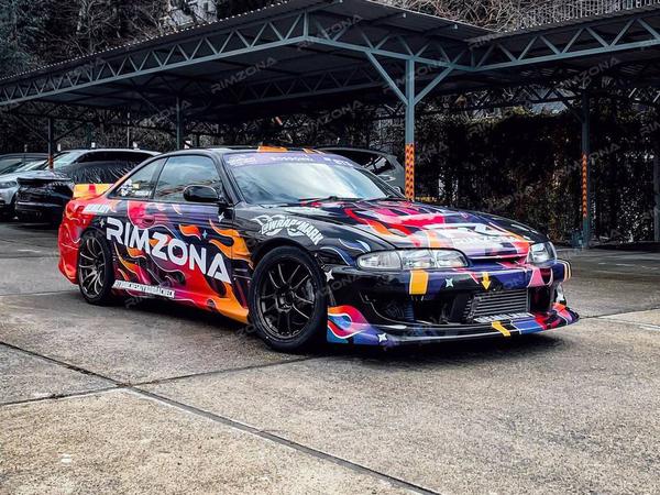 Nissan Silvia s14 на литых дисках work emotion cr kiwami R18 - Фото № 1