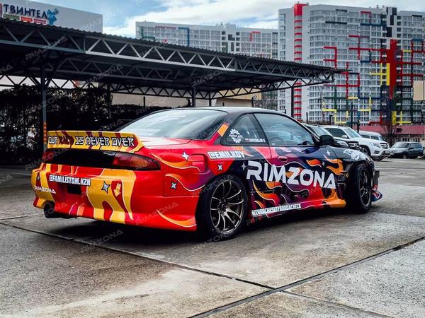 Nissan Silvia s14 на литых дисках work emotion cr kiwami R18 - Фото № 3