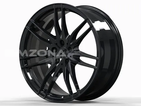 КОВАНЫЙ ДИСК RZ FORGED В СТИЛЕ HAMANN Challenge black line R20 8.5/9.5J 5X112 ET25/35 DIA 66.6 (GB)