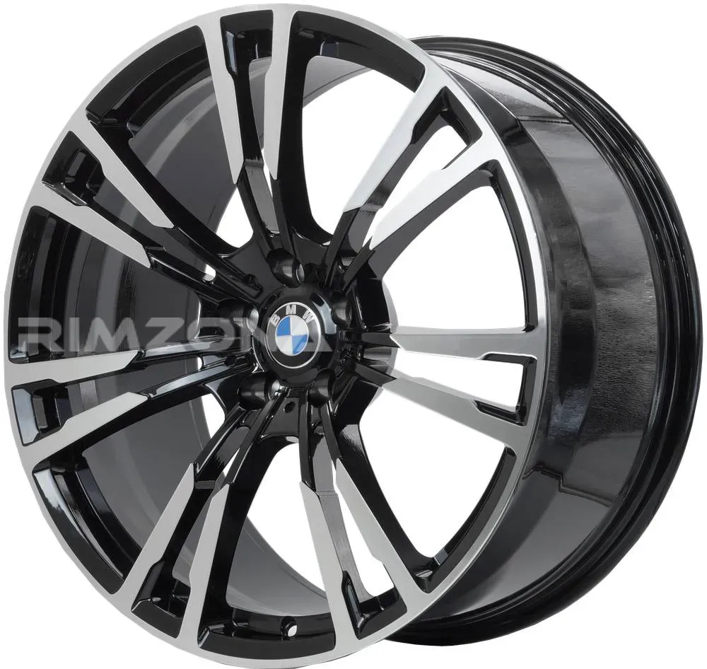 Кованые диски RZ Forged 706 Style R22 10/11J 5x112 ET35 dia 66.6 (Черный  глянец с полированными спицами) купить в Уфе по выгодной цене